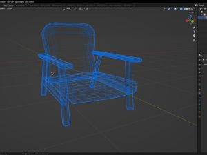 Post apocalyptic chair Model 3D