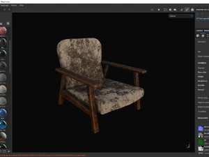 Post apocalyptic chair 3D Model