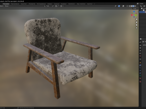 Post apocalyptic chair Model 3D