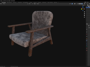 Post apocalyptic chair Model 3D