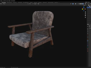 Post apocalyptic chair 3D Model