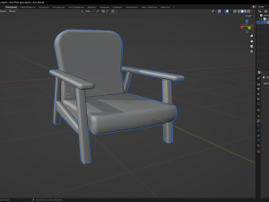 Post apocalyptic chair Model 3D