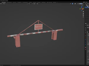 Road Barrier 3D Model