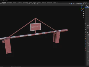 Road Barrier 3D Model