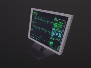 Monitor with heart rate 3Dモデル