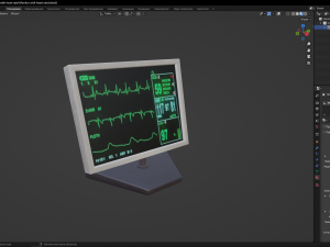Monitor with heart rate 3Dモデル