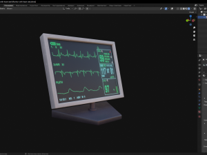 Monitor with heart rate 3Dモデル