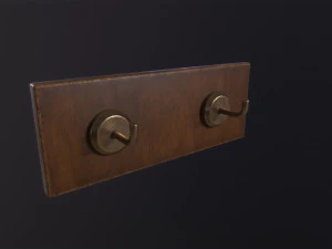 Houten haakrek 3D Model