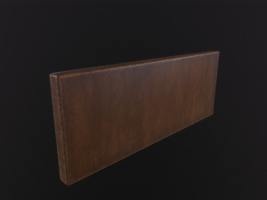 Wooden hook rack Model 3D