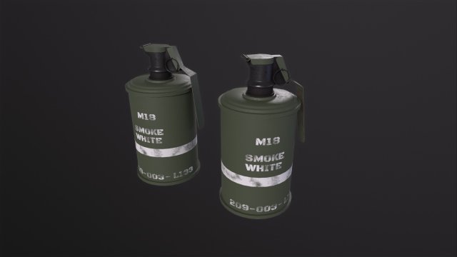 M18 Smoke Grenade Modèle 3D .c4d .max .obj .3ds .fbx .stl .blend 