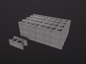 Cinder Blocks 3D Model