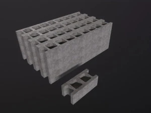 Cinder Blocks 3D Model