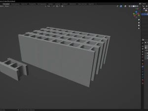 Cinder Blocks 3D Model