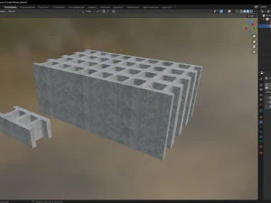 Cinder Blocks 3D Model