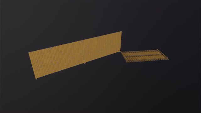 Corrugated Fence Model 3D .c4d .max .obj .3ds .fbx .stl .blend 