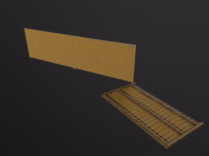 Corrugated Fence Model 3D