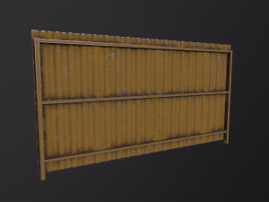 Corrugated Fence Model 3D