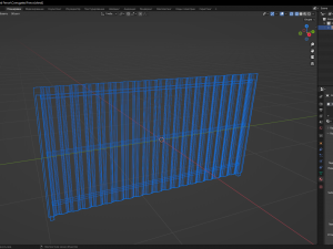 Corrugated Fence Model 3D