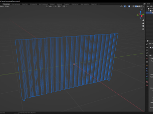 Corrugated Fence Model 3D