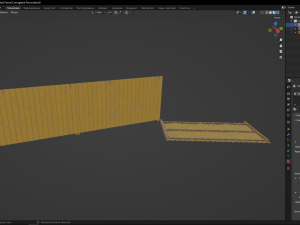 Corrugated Fence Model 3D
