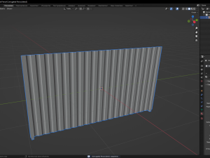 Corrugated Fence Model 3D