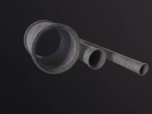 Concrete industrial pipes 3D Model