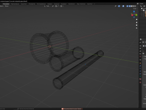 Concrete industrial pipes 3D Model