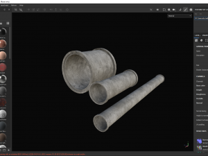 Concrete industrial pipes 3D Model