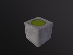 Concrete Grass Blocks Modelo 3D