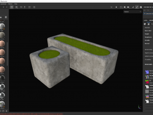 Concrete Grass Blocks Modelo 3D