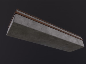 Worn Wooden Bench Block 3Dモデル