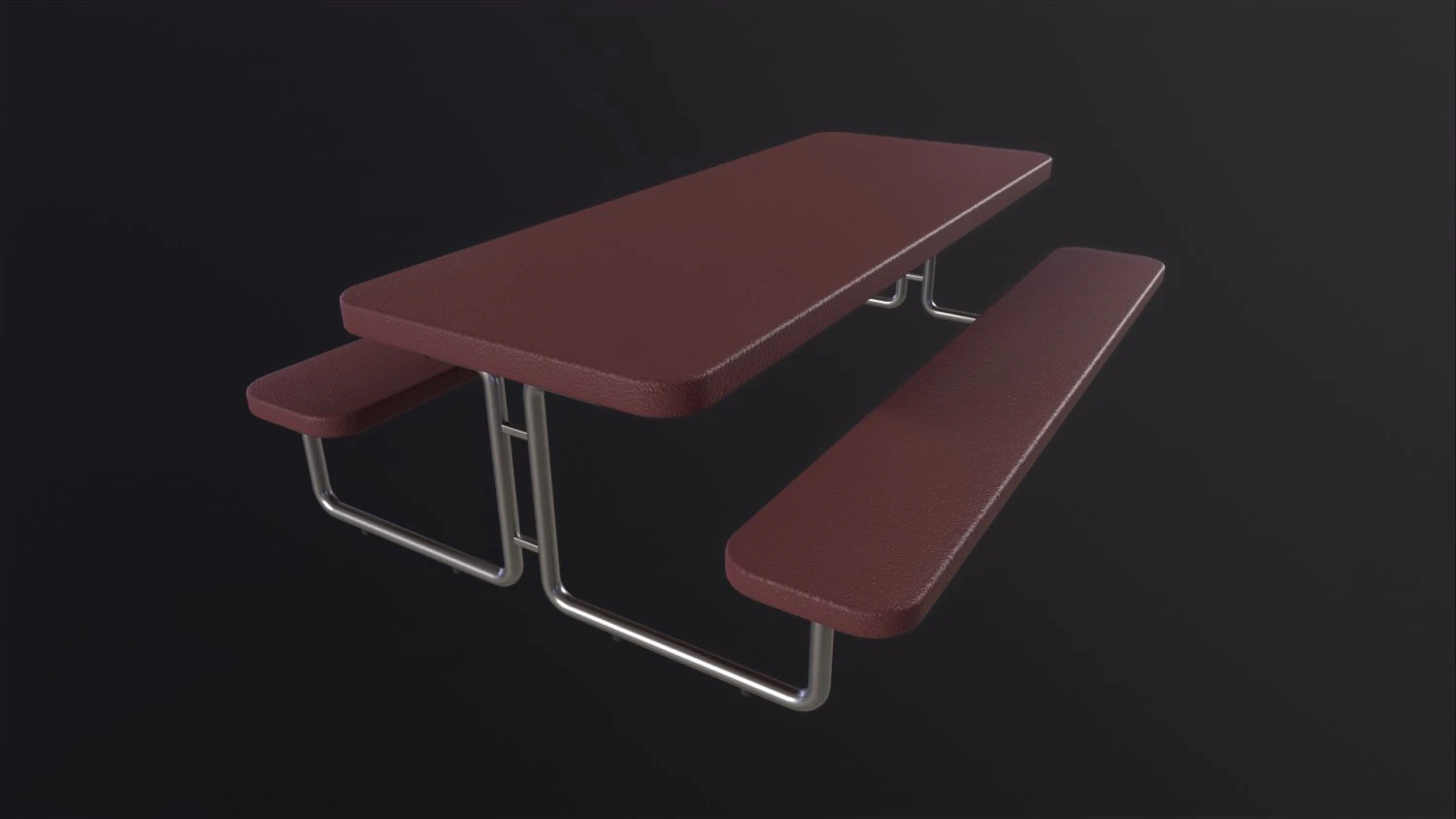 School Picnic Table 3D Model .c4d .max .obj .3ds .fbx .stl .blend 