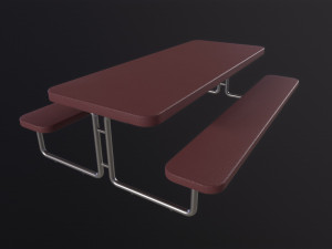 School Picnic Table Modèle 3D