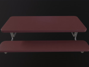 School Picnic Table Model 3D