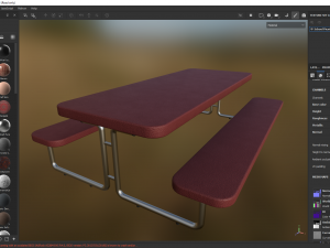 School Picnic Table Model 3D
