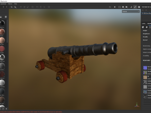 Old Iron Naval Cannon 3D 모델