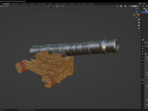 Old Iron Naval Cannon 3D 모델