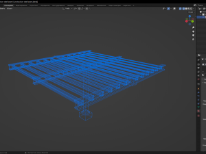Construction steel beam 3D Model