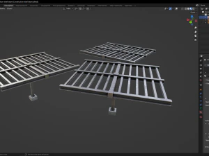 Construction steel beam 3D Model