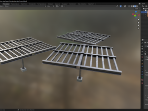 Construction steel beam 3D Model