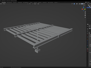 Construction steel beam 3D Model