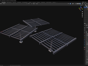 Construction steel beam 3D Model