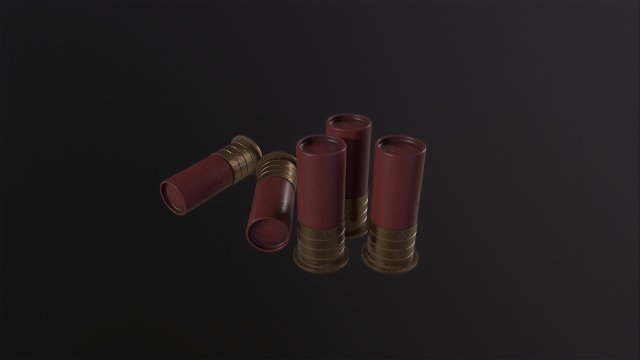 Shotgun shells 3D मॉडल .c4d .max .obj .3ds .fbx .stl .blend 