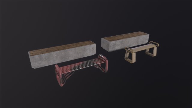 Bench 3Dモデル .c4d .max .obj .3ds .fbx .stl .blend 