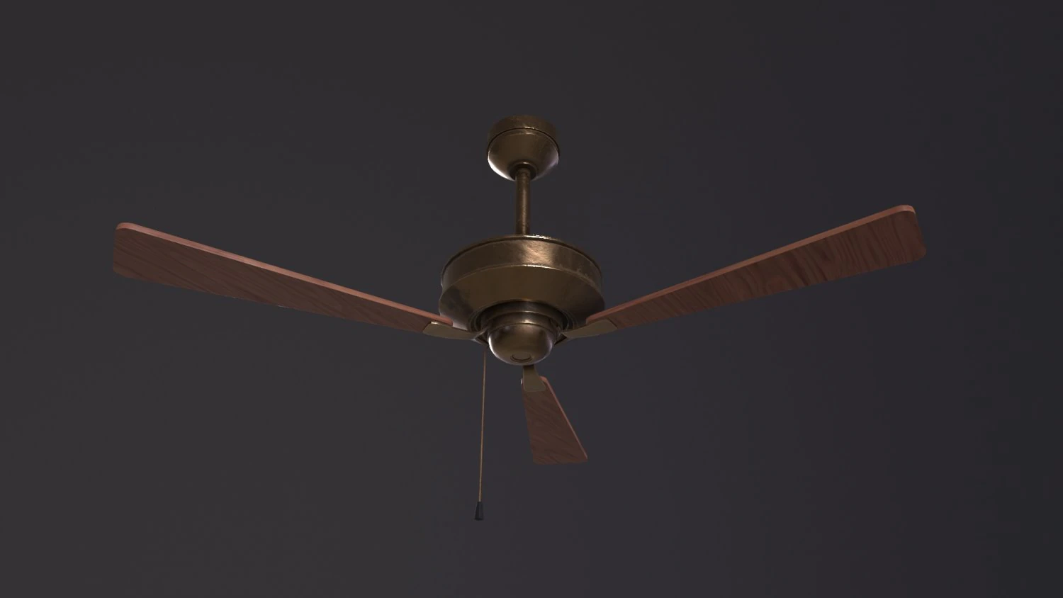 Retro Ceilling Fan 3D Model .c4d .max .obj .3ds .fbx .stl .blend 