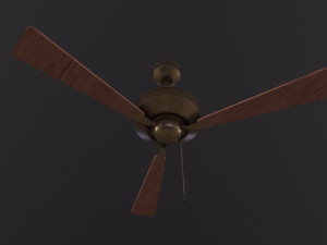 Retro Ceilling Fan 3D Model