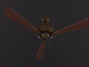 Retro Ceilling Fan 3D Model