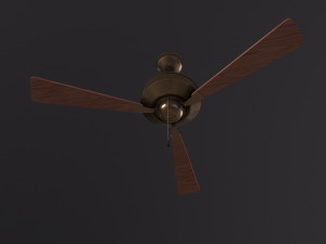 Retro Ceilling Fan 3D Model