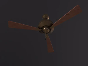 Retro Ceilling Fan 3D Model