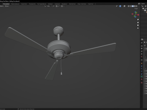 Retro Ceilling Fan 3D Model